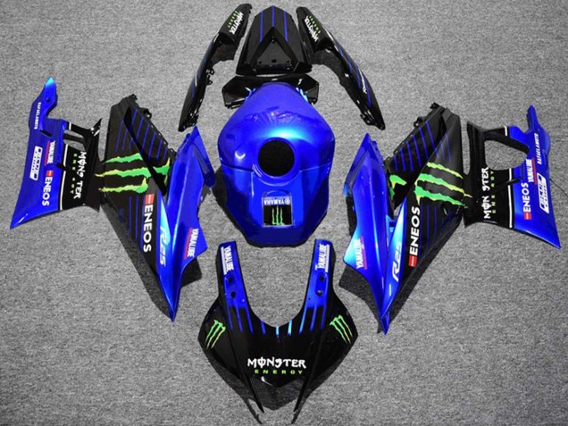 Preisgünstige Yamaha YZF R3/R25 Motorrad Verkleidung 2022-2024 - Blau Grun Schwarz Monster ENEOS Yamalube