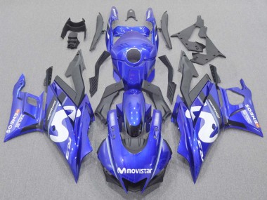 Preisgünstige Yamaha YZF R3/R25 Motorrad Verkleidung 2022-2024 - Blau Weiss Schwarz MoviStar ENEOS Yamalube