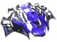 Preisgünstige Yamaha YZF R3/R25 Motorrad Verkleidung 2022-2024 - Blau Matt Schwarz