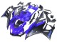 Preisgünstige Yamaha YZF R3/R25 Motorrad Verkleidung 2022-2024 - Blau Matt Schwarz
