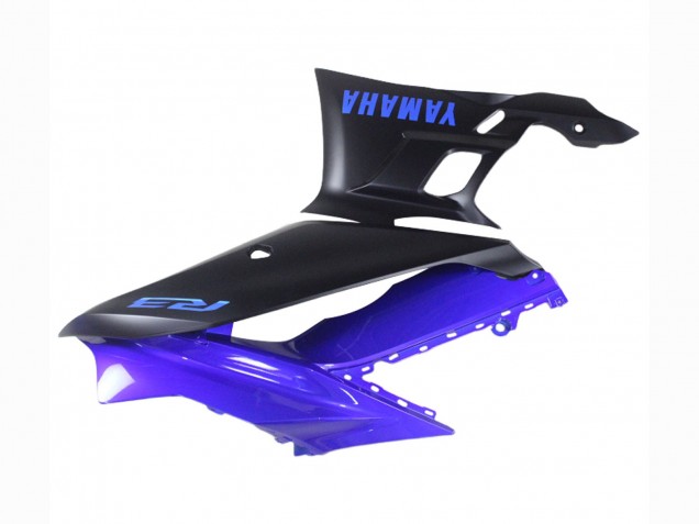 Preisgünstige Yamaha YZF R3/R25 Motorrad Verkleidung 2022-2024 - Blau Matt Schwarz