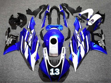 Preisgünstige Yamaha YZF R3/R25 Motorrad Verkleidung 2022-2024 - Blau Weiss Schwarz Petronas Yamalube 13