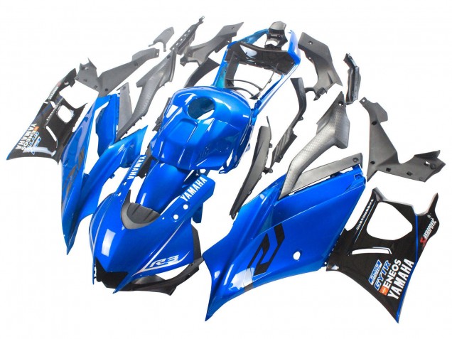 Preisgünstige Yamaha YZF R3/R25 Motorrad Verkleidung 2022-2024 - Blau Schwarz ENEOS