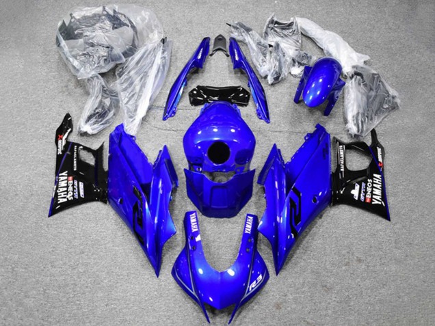 Preisgünstige Yamaha YZF R3/R25 Motorrad Verkleidung 2022-2024 - Blau Schwarz ENEOS