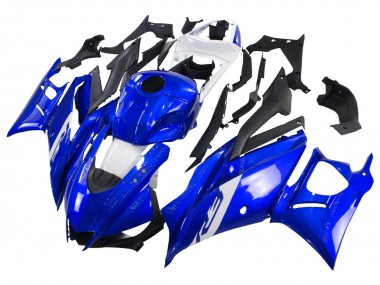 Preisgünstige Yamaha YZF R3/R25 Motorrad Verkleidung 2022-2024 - Blau Weiss Matt Schwarz