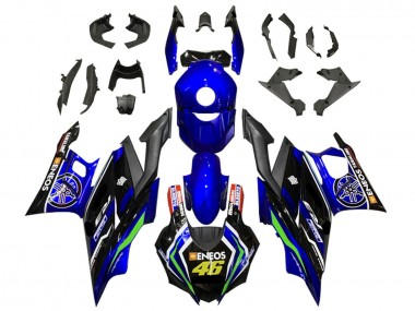 Preisgünstige Yamaha YZF R3/R25 Motorrad Verkleidung 2022-2024 - Blau Grun Schwarz ENEOS 46