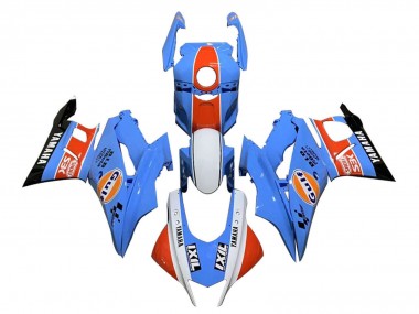 Preisgünstige Yamaha YZF R3/R25 Motorrad Verkleidung 2022-2024 - Blau Orange Weiss Gulf