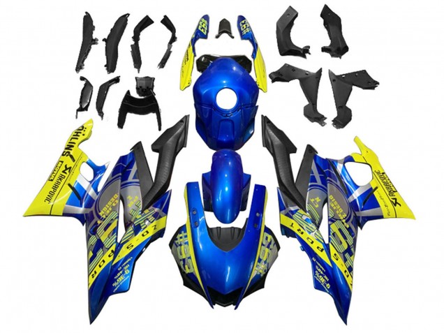 Preisgünstige Yamaha YZF R3/R25 Motorrad Verkleidung 2022-2024 - Gelb Blau Matt Schwarz 93