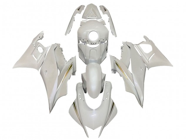 Preisgünstige Yamaha YZF R3/R25 Motorrad Verkleidung 2022-2024 - Weiss Gold