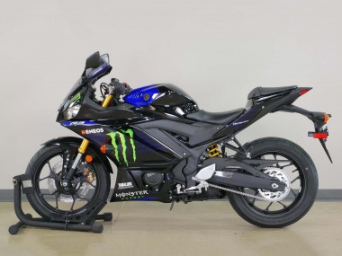 Preisgünstige Yamaha YZF R3/R25 Motorrad Verkleidung 2022-2024 - Blau Grun Schwarz Monster Yamalube ENEOS