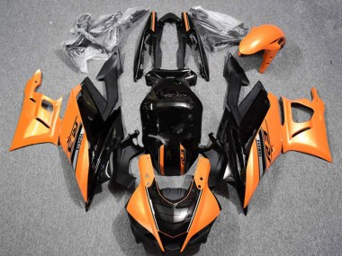 Preisgünstige Yamaha YZF R3/R25 Motorrad Verkleidung 2022-2024 - Orange Glanzendes Schwarz
