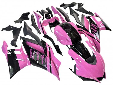 Preisgünstige Yamaha YZF R3/R25 Motorrad Verkleidung 2022-2024 - Rosa Glanzendes Schwarz Monster