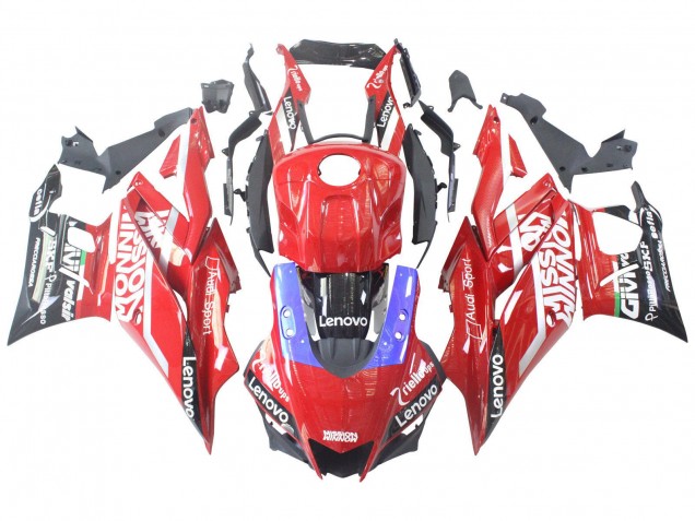 Preisgünstige Yamaha YZF R3/R25 Motorrad Verkleidung 2022-2024 - Rot Blau Schwarz Lenovo Valsir