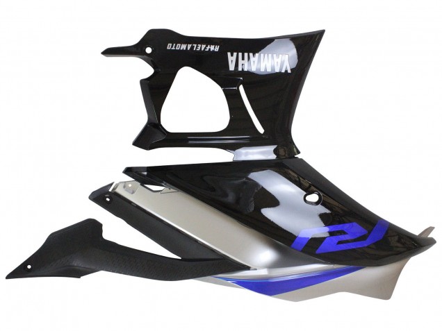 Preisgünstige Yamaha YZF R3/R25 Motorrad Verkleidung 2022-2024 - Silber Blau Glanzendes Schwarz