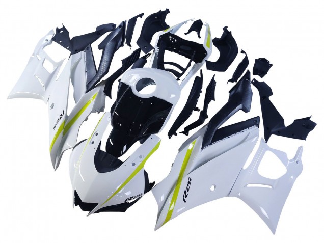 Preisgünstige Yamaha YZF R3/R25 Motorrad Verkleidung 2022-2024 - Weiss Gelb Schwarz