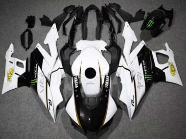 Preisgünstige Yamaha YZF R3/R25 Motorrad Verkleidung 2022-2024 - Weiss Schwarz Grun Monster
