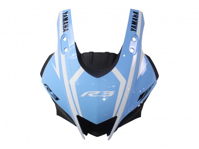 Preisgünstige Yamaha YZF R3/R25 Motorrad Verkleidung 2022-2024 - Weiss Hellblau