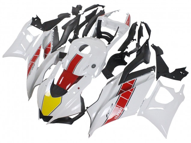 Preisgünstige Yamaha YZF R3/R25 Motorrad Verkleidung 2022-2024 - Weiss Rot Gelb Schwarz