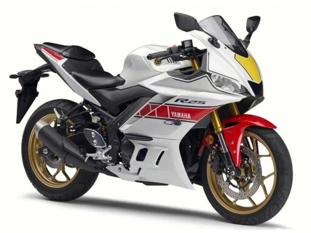 Preisgünstige Yamaha YZF R3/R25 Motorrad Verkleidung 2022-2024 - Weiss Rot Schwarz