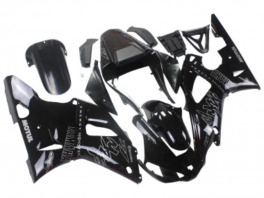Preisgünstige Yamaha YZF 1000 R1 Motorrad Verkleidung 2000-2001 - Glanzendes Schwarz Weiss Monster Motul