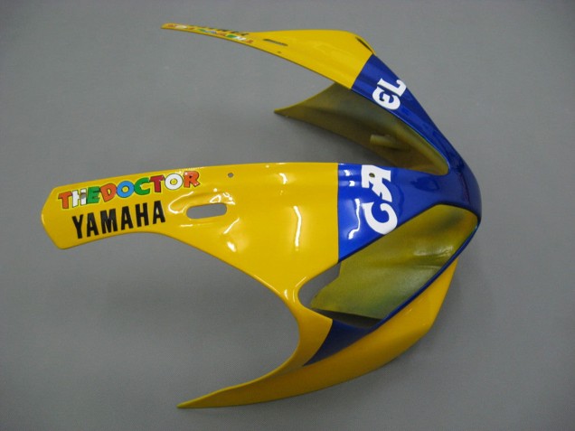 Preisgünstige Yamaha YZF 1000 R1 Motorrad Verkleidung 2000-2001 - Weiss Gelb Blau Motul Kamel