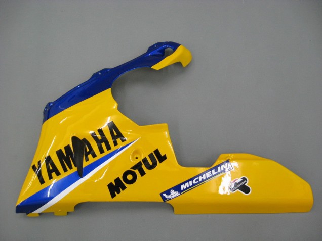 Preisgünstige Yamaha YZF 1000 R1 Motorrad Verkleidung 2000-2001 - Weiss Gelb Blau Motul Kamel