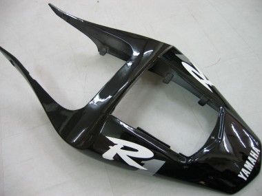Preisgünstige Yamaha YZF 1000 R1 Motorrad Verkleidung 2000-2001 - Glanzendes Schwarz Weiss Aufkleber