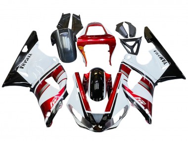 Preisgünstige Yamaha YZF 1000 R1 Motorrad Verkleidung 2000-2001 - Rot Weiss Glanzendes Schwarz