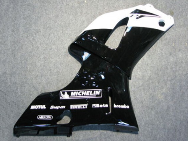 Preisgünstige Yamaha YZF 1000 R1 Motorrad Verkleidung 2000-2001 - Glanzendes Schwarz Weiss Michelin
