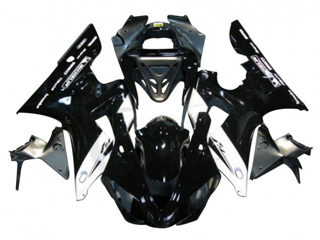 Preisgünstige Yamaha YZF 1000 R1 Motorrad Verkleidung 2000-2001 - Glanzendes Schwarz Weiss Michelin