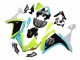 Preisgünstige Yamaha YZF 1000 R1 Motorrad Verkleidung 2007-2008 - Hellblau Limetten Grun Schwarz