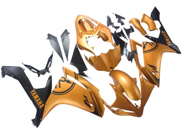 Preisgünstige Yamaha YZF 1000 R1 Motorrad Verkleidung 2007-2008 - Gold Schwarz