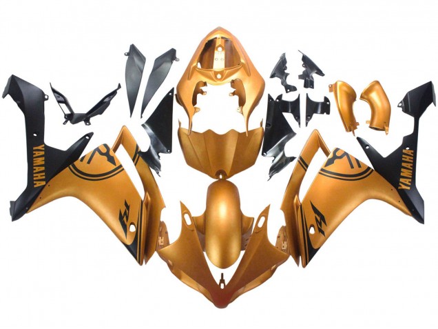 Preisgünstige Yamaha YZF 1000 R1 Motorrad Verkleidung 2007-2008 - Gold Schwarz