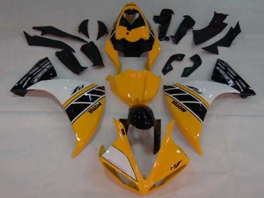 Preisgünstige Yamaha YZF 1000 R1 Motorrad Verkleidung 2007-2008 - Gelb Weiss Schwarz