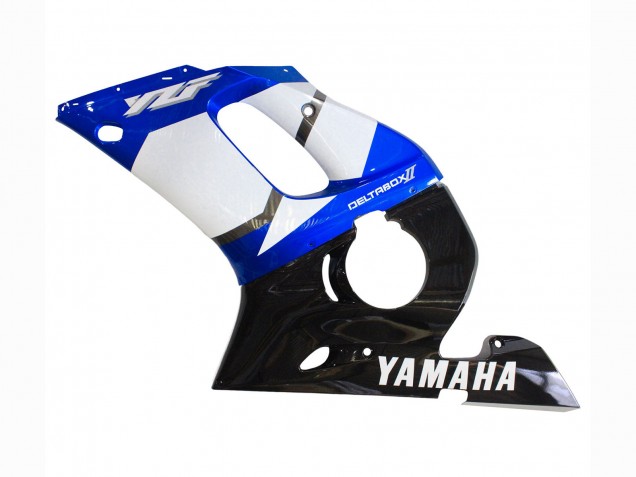 Preisgünstige Yamaha YZF 600 R6 Motorrad Verkleidung 1998-2002 - Weiss Blau Glanzendes Schwarz