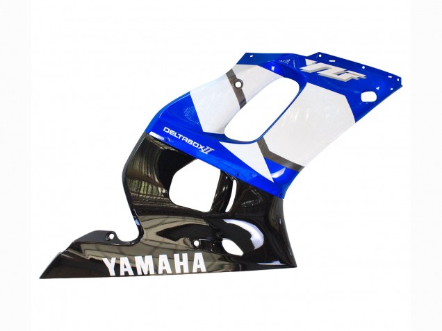 Preisgünstige Yamaha YZF 600 R6 Motorrad Verkleidung 1998-2002 - Weiss Blau Glanzendes Schwarz
