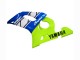 Preisgünstige Yamaha YZF 600 R6 Motorrad Verkleidung 1998-2002 - Neon Grun Blau Weiss Champions