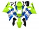 Preisgünstige Yamaha YZF 600 R6 Motorrad Verkleidung 1998-2002 - Neon Grun Blau Weiss Champions