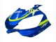 Preisgünstige Yamaha YZF 600 R6 Motorrad Verkleidung 1998-2002 - Weiss Blau Neon Gelb Fiat Motul Michelin