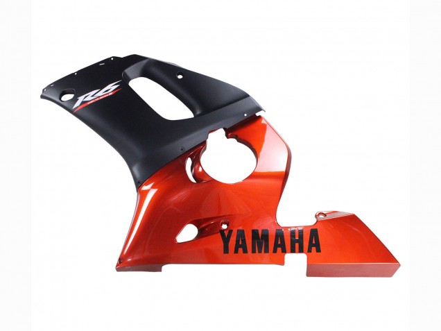 Preisgünstige Yamaha YZF 600 R6 Motorrad Verkleidung 1998-2002 - Orange Matt Schwarz