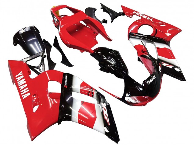 Preisgünstige Yamaha YZF 600 R6 Motorrad Verkleidung 1998-2002 - Rot Weiss Glanzendes Schwarz