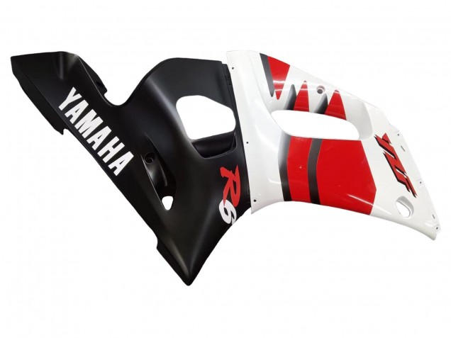 Preisgünstige Yamaha YZF 600 R6 Motorrad Verkleidung 1998-2002 - Weiss Rot Glanzendes Schwarz