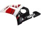 Preisgünstige Yamaha YZF 600 R6 Motorrad Verkleidung 1998-2002 - Weiss Rot Glanzendes Schwarz
