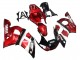 Preisgünstige Yamaha YZF 600 R6 Motorrad Verkleidung 1998-2002 - Rot Weiss Glanzendes Schwarz