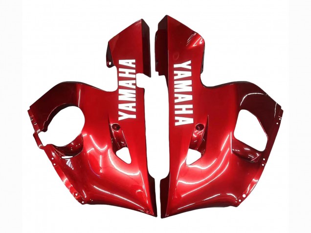 Preisgünstige Yamaha YZF 600 R6 Motorrad Verkleidung 1998-2002 - Rot Weiss Glanzendes Schwarz