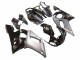 Preisgünstige Yamaha YZF 600 R6 Motorrad Verkleidung 1998-2002 - Silber Glanzendes Schwarz