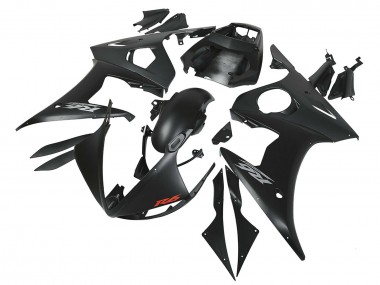 Preisgünstige Yamaha YZF R6 Motorrad Verkleidung 2003-2004 - Matt Schwarz