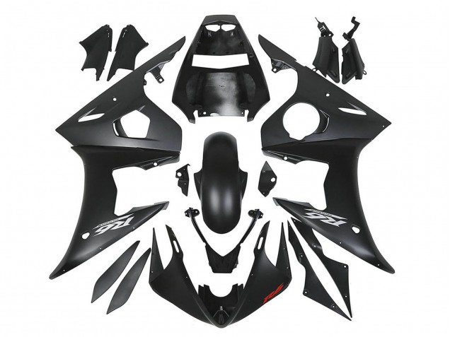 Preisgünstige Yamaha YZF R6S Motorrad Verkleidung 2006-2009 - Matt Schwarz