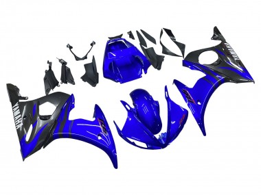 Preisgünstige Yamaha YZF R6S Motorrad Verkleidung 2006-2009 - Blau Schwarz