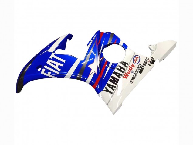 Preisgünstige Yamaha YZF R6S Motorrad Verkleidung 2006-2009 - Weiss Blau Fiat Motul Kastinee